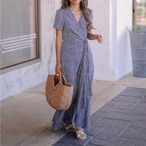 Floral Wrap Maxi Dress